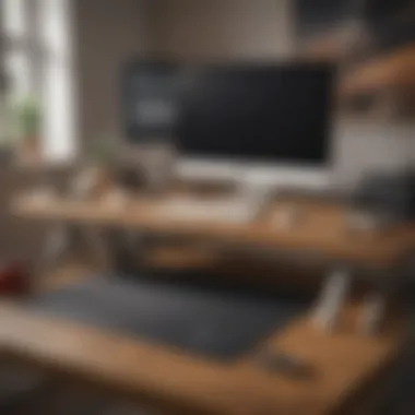 Illustration of a workspace optimized with a stand up desk mat, showcasing its impact on productivity.