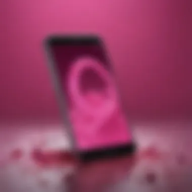 Abstract artwork depicting T-Mobile Magenta plan benefits