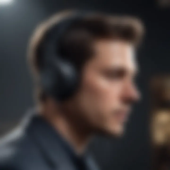 Sony wireless headphones showcasing advanced noise-cancellation technology