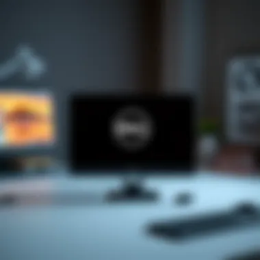 Sleek design of Dell desktop computer