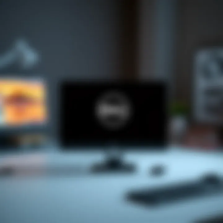 Sleek design of Dell desktop computer