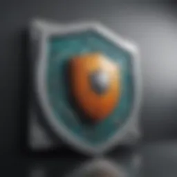 An illustration of a computer shielded from malware