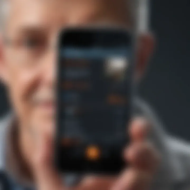 Modern Smartphone with AT&T Senior Plan Features Displayed