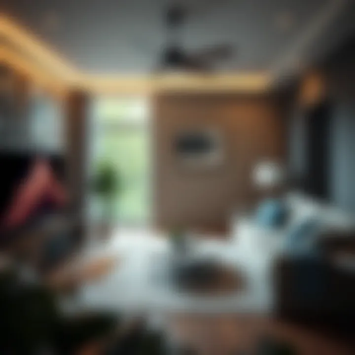 Performance in a Contemporary Living Room A living room setup showcasing the performance of a BenQ short throw 4K projector.