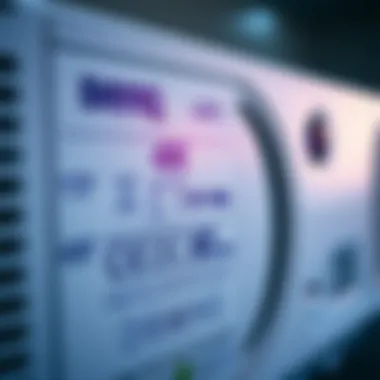 Technical Specifications of BenQ Short Throw 4K Projector Close-up of the technical specifications of a BenQ short throw 4K projector.