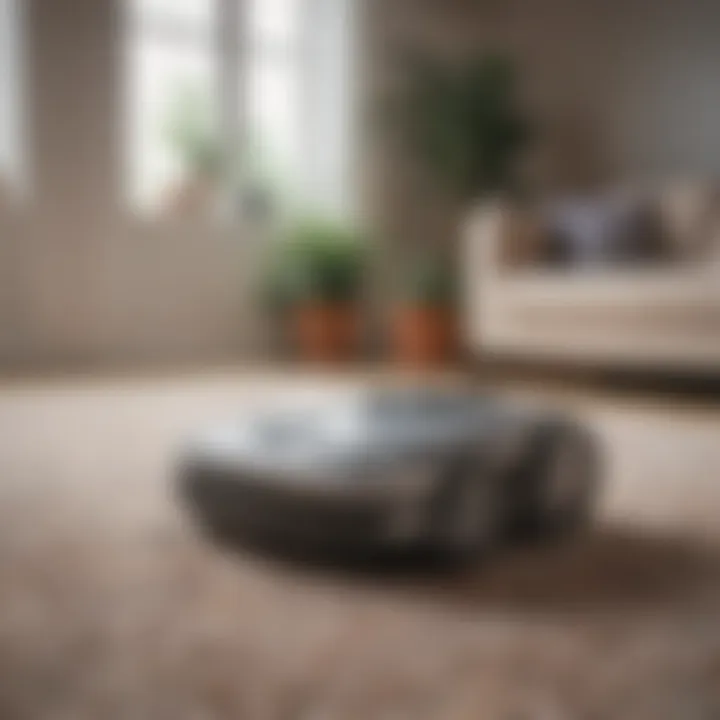 Modern robotic vacuum cleaner for convenient rug maintenance