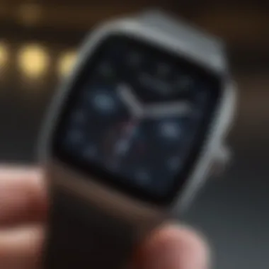 Close-up of budget-friendly Android smartwatch display