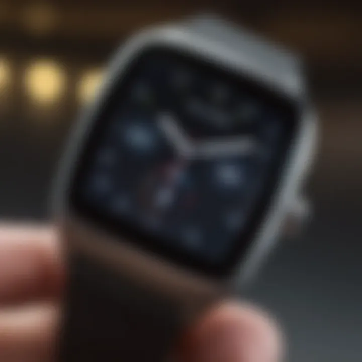 Close-up of budget-friendly Android smartwatch display