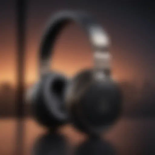 High-end audio headphones showcasing sleek design