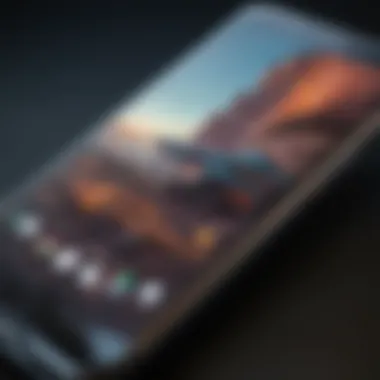 Close-up of a high-performance smartphone showcasing its gaming features