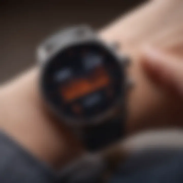 User-friendly interface of a sleep tracking app on a smartwatch.