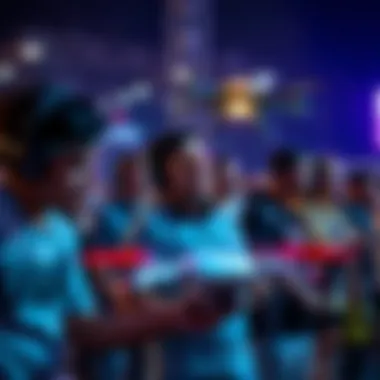 Enthusiasts at a Drone Racing Event A group of enthusiasts enjoying a drone racing event