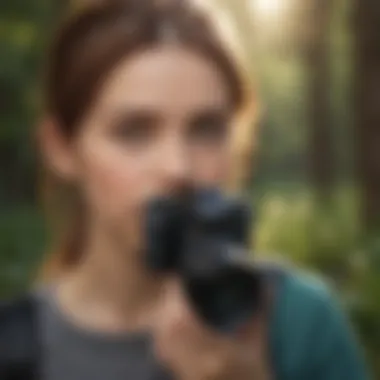 Exploring Nature's Beauty Youthful photographer exploring nature
