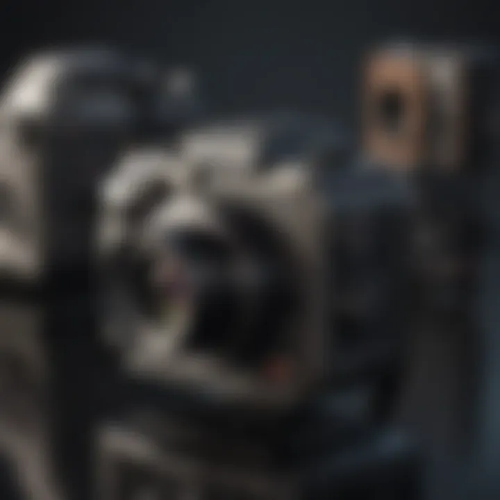 Various types of cameras suitable for gaming displayed together