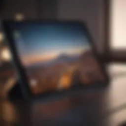 Close-up of iPad Pro showcasing its sleek design and display.