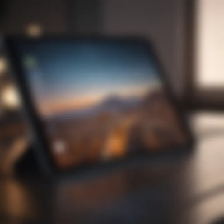 Close-up of iPad Pro showcasing its sleek design and display.