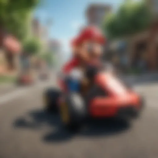 Exciting gameplay scene in Mario Kart for Nintendo Switch