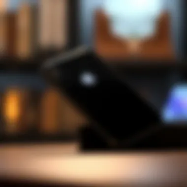 Elegant design of iPhone X showcasing its sleek finish