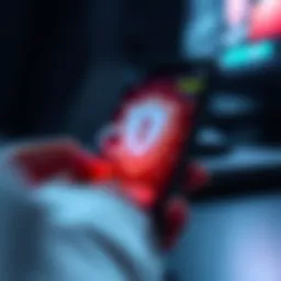 Visual representation of online antivirus scanning on an iPhone