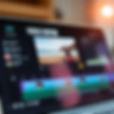 User Interface of Movavi Video Editor User interface showcasing editing tools