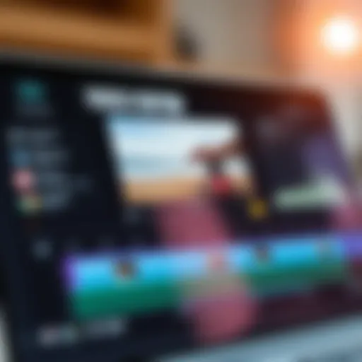 User Interface of Movavi Video Editor User interface showcasing editing tools