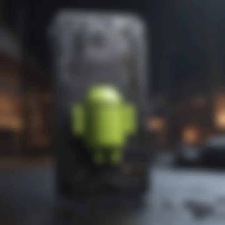 Conceptual illustration of Android phone rooting