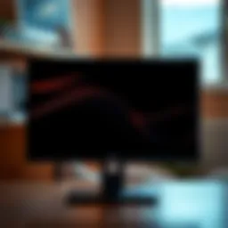 Dell U2422H monitor front view showcasing its sleek design