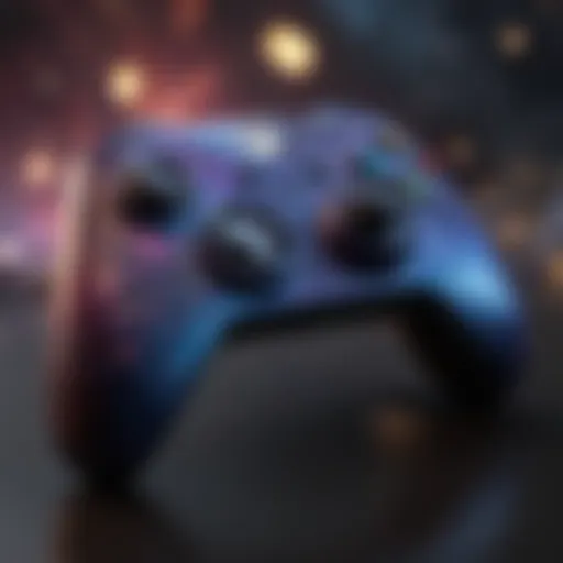 Customized Xbox Controller with Cosmic Nebula Design