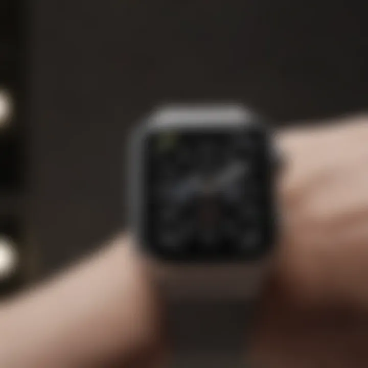 Apple Watch and phone synchronization illustrating tracking process