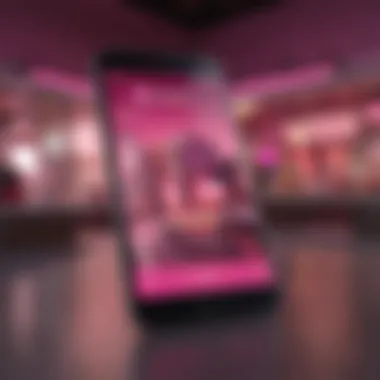 Digital illustration highlighting T-Mobile Magenta plan features