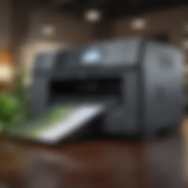 Eco-friendly features highlighted on a color laser printer