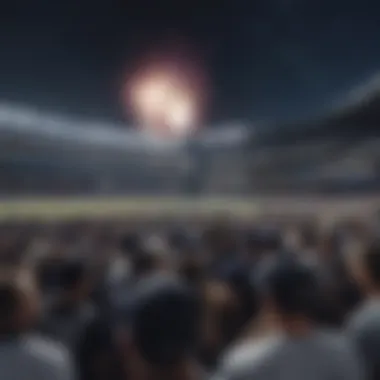 Baseball Fans Celebrating at Yankees Game