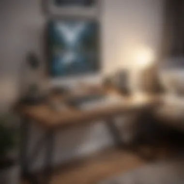Sleek and Stylish Laptop Desk Elegant laptop desk in a modern bedroom setting