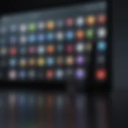 Detailed view of the Apple TV interface showcasing streaming options