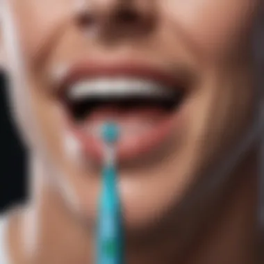 Close-up of Sonicare toothbrush features and cleaning modes