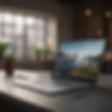 Sleek Design of Microsoft Surface Laptop Microsoft Surface laptop showcasing sleek design