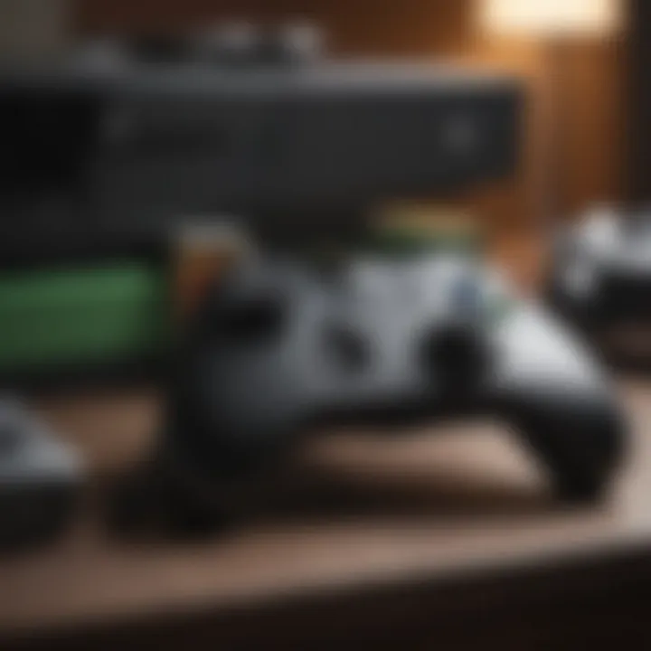 An assortment of Xbox One accessories and games for sale