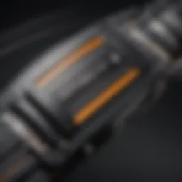 Close-up view of a stimulator belt showcasing its features.