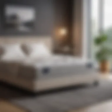 A serene bedroom environment featuring a smart mattress