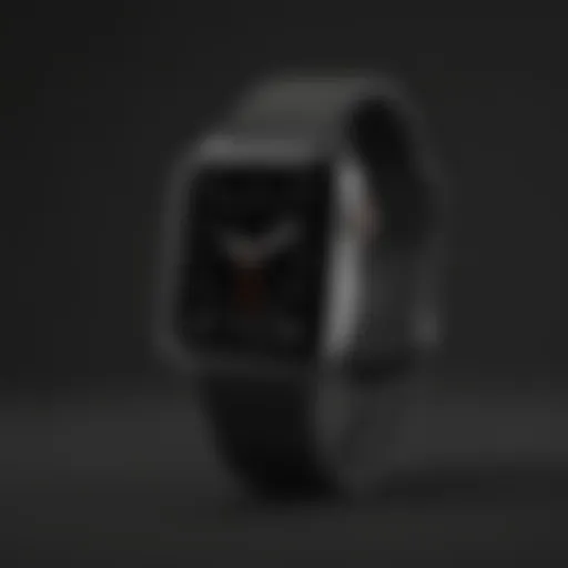 A sleek, budget-friendly Apple Watch variant showcasing its minimalist design.