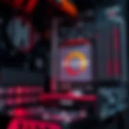 Close-up view of AMD Ryzen mini gaming PC components