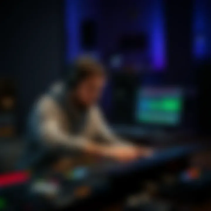Interactive Experience in Music Production User engaging with music production software