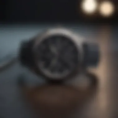 Elegant wristwatch on a modern minimalist background