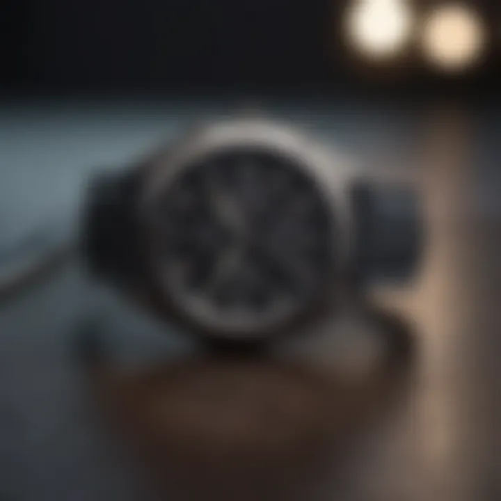 Elegant wristwatch on a modern minimalist background