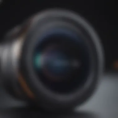 Close-up of Samsung smartphone camera lens