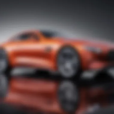 Future Vision: Adaptable Color in Automotive Design Concept image illustrating future automotive design with color adaptability