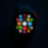 Visual representation of diverse fitness apps on Apple Watch
