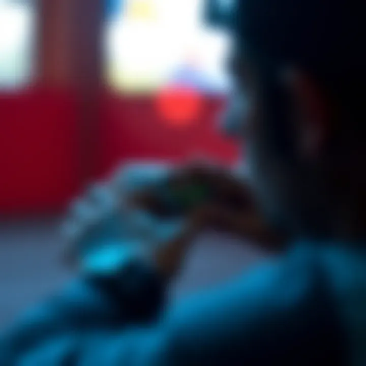 Engaging with Fitness Tracking Features User engaging with fitness tracking features on Apple Watch
