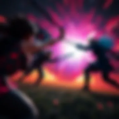 An intense battle scene featuring the innovative combat mechanics and vibrant visuals.