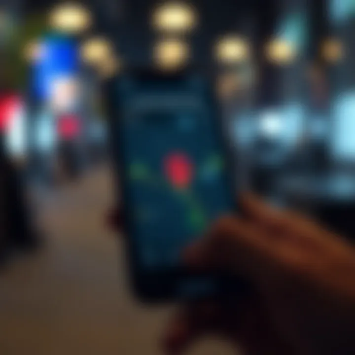 Accessing Location Data Illustration of location data being accessed on a smartphone